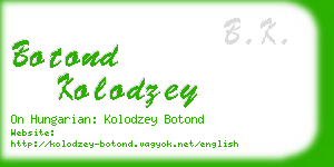 botond kolodzey business card